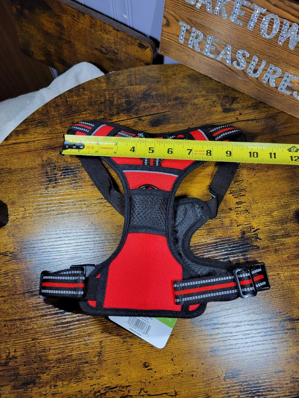 Frisco size medium Red and Black Reflective Dog Harness